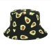 1Avocado Printed Black Unisex Fisherman Hats For Women