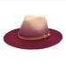 13British Style Gradient Color Fedora Hats