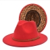 13British Style Vintage Unisex Leopard Felt Fedora Hat 