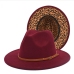 14British Style Vintage Unisex Leopard Felt Fedora Hat 