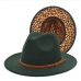 8British Style Vintage Unisex Leopard Felt Fedora Hat 
