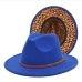 9British Style Vintage Unisex Leopard Felt Fedora Hat 
