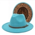 11British Style Vintage Unisex Leopard Felt Fedora Hat 