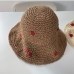 3Casual Cherry  Bucket Hat Straw  Bucket Hat 