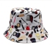 21Casual White Printed Men Fisherman Hat For Women