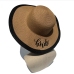 3Casual Wide Rim Letter Straw Summer Hats