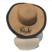 5Casual Wide Rim Letter Straw Summer Hats