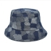 7Chic Blue Denim Color Block Unisex Fisherman Hats