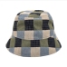12Contrast Color Grid Unisex Fisherman Bucket Hat 