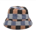 14Contrast Color Grid Unisex Fisherman Bucket Hat 