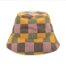 15Contrast Color Grid Unisex Fisherman Bucket Hat 