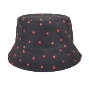 Cute Heart Printed Female Summer Hats