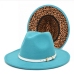 4Easy Matching Leopard British Style Fedora Hats 