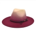 13Fashion Gradient Color Woolen Fedora Hat Caps