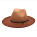 11Fashion Gradient Color Woolen Fedora Hat Caps