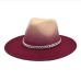 13Gradient Color Chain Fashion Women Men Fedora Hat 