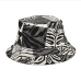 1Korean Style Zebra Printed Summer Bucket Hat Caps