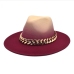 13Ladies Gradient Color Big Chain Men Fedora Hat 