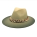 3Ladies Gradient Color Big Chain Men Fedora Hat 