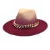 1Ladies Gradient Color Big Chain Men Fedora Hat 