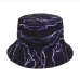 1Lightning Printed Black Outdoor Casual Fisherman Hats