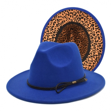 New Fashion Fall Leopard Fedora Hat 