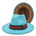 3Reversible Leopard Felt Fedora Hats For Men