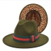 5Reversible Leopard Felt Fedora Hats For Men