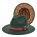 8Reversible Leopard Felt Fedora Hats For Men