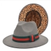 10Reversible Leopard Felt Fedora Hats For Men