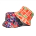 3Reversible Tie Dye Plaid Unisex Summer Fisherman Hats