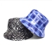 1Reversible Tie Dye Plaid Unisex Summer Fisherman Hats