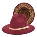 14Street Outdoor Reversible Leopard Woolen Fedora Hats