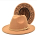 15Street Outdoor Reversible Leopard Woolen Fedora Hats