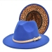 3Street Outdoor Reversible Leopard Woolen Fedora Hats