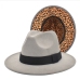 1Stylish Leopard Felt Woolen Fedora Hat 