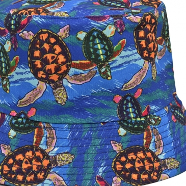 Summer Sea Turtles Printed Bucket Hat
