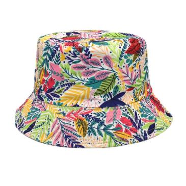Summer Unisex Leaf Printed Fisherman Hat 