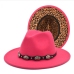 12Trendy British Style Unisex Leopard Felt Fedora Hat 