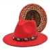 13Trendy British Style Unisex Leopard Felt Fedora Hat 