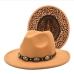 15Trendy British Style Unisex Leopard Felt Fedora Hat 