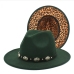 8Trendy British Style Unisex Leopard Felt Fedora Hat 