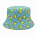 1Unisex Cute Duck Printed Cotton Bucket Hat 