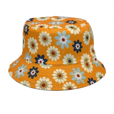 Versatile Summer Flower Printed Fisherman Hat
