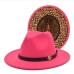 12Vintage Leopard Felt Fedora Hat  For Women 