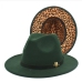 8Vintage Leopard Felt Fedora Hat  For Women 