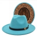 11Vintage Leopard Felt Fedora Hat  For Women 