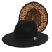 1Vintage Leopard Felt Fedora Hat  For Women 