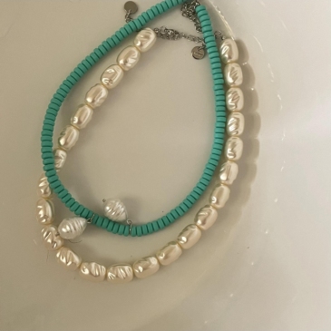  Acrylic Faux Pearl  Versatile Women Necklace