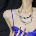 3 Chain Patchwork Pendant Women Necklace